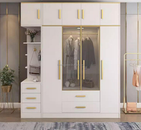 Meubles de chambre à coucher modernes et durables, armoires combinées pour vêtements, organisateur de placard, armoire en bois, garde-robes