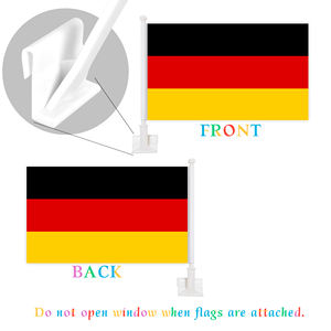 علم السيارة الألماني الأسود والأحمر والذهبي بتصميم مخطط بسيط يدعم زخرفة مشاهدة الكأس الأوروبي أثناء مباريات كرة القدم - Product Image 3