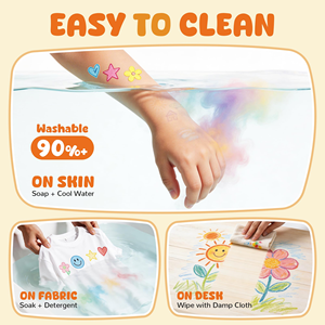 24 36 Colors Washable Markers <b>Pen</b> Art Kids Drawing Toy Dual Tips Watercolor <b>Pen</b> Set Colored Markers for Kids Drawing - Product Image 4
