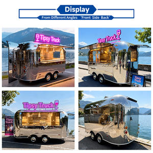 Camión de Comida Remolcable de Acero Inoxidable 304, Remolque Móvil para Comida al Aire Libre, Camión de Comida para Batidos, Remolque de Comida Personalizado con Baño - Product Image 2