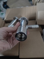 Échantillon de filetage NPT, vanne en acier inoxydable, raccord Triclamp, régulateur papillon avec pression de 0 à 10 bars