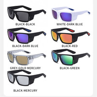 Lunettes de soleil de sport de sécurité à succès, verres miroir rouge, bleu, vert, avec protection latérale carrée, pour hommes et femmes