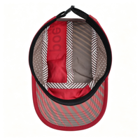 Casquette de sport légère en toile rouge à séchage rapide avec logo, respirante et réglable pour hommes/femmes, idéale pour les voyages, la randonnée, le cyclisme et le camping