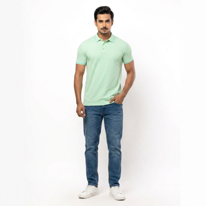 Polo de golf pour homme de haute qualité, design personnalisé, vente chaude, couleur unie, uniforme avec logo personnalisé, tissu tricoté - Product Image 1