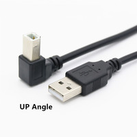 Câble Usb 2.0 mâle vers usb-a, 90 degrés, angle droit/gauche, personnalisé, longueur broches, pour imprimante
