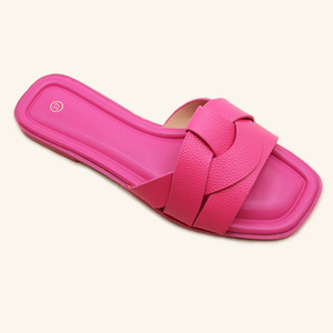Nouvelles sandales plates d'été pour femmes, respirantes, à bout ouvert, grande taille, couleur unie, antidérapantes. - Product Image 2