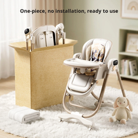Chaise haute électrique convertible et pliable pour bébé, best-seller, avec coussin amovible, base antidérapante, hauteur réglable, capacité de charge de 33 lb