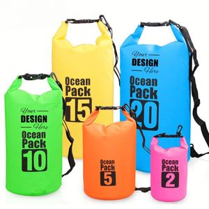 Sac étanche en PVC 500D 2L-30L pour kayak, camping et plus - Robuste avec option de logo personnalisé - Product Image 1