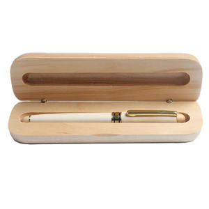 Pena Fountain Kayu Maple OEM dengan Casing Logam dan Set Kotak Hadiah untuk Menulis Aplikasi Khusus - Product Image 4