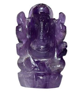 Amethyst Ganesha <b>Sculpture</b> Crystal Carved Craft Ganesha Figurine <b>Carving</b> craft Indian made - Product Image 1