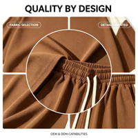 Ensemble 2 pièces en tricot gaufré personnalisé, haut à manches courtes color block et short rayé à cordon de serrage, survêtement assorti pour homme