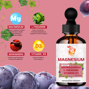 Private Label Magnesium Oral Liquid Drops Supplements with L-Theanine Ashwagandha Better Cognitive Function Dietary Supplements - Product Image 6