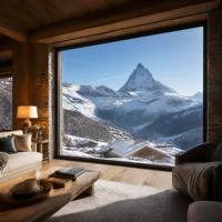 Ventana Personalizada de Piso a Techo/Fija, con Rotura de Puente Térmico, de Aluminio, Vidrio Tintado Low-E, Sin Marco, Estilo Moderno para Mansiones, Villas y Hoteles