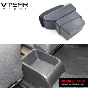 Vtear-reposabrazos de cuero para <span class=keywords><strong>Skoda</strong></span> <span class=keywords><strong>octavia</strong></span> A7, caja de almacenamiento con interfaz USB, hilo rojo, decoración interior de coche, ABS, reposabrazos, accesorios - Product Image 2