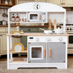 Ensemble <span class=keywords><strong>de</strong></span> cuisine en bois Zongheng gris pour jeux <span class=keywords><strong>de</strong></span> <span class=keywords><strong>rôle</strong></span> et <span class=keywords><strong>de</strong></span> simulation, avec ustensiles <span class=keywords><strong>de</strong></span> cuisson, pour garçons et filles d'âge préscolaire - Vente en gros - Product Image 4