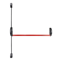 Serrure de porte d'évacuation verticale à double point de verrouillage, fournie par le fabricant, sans clé et résistante au feu