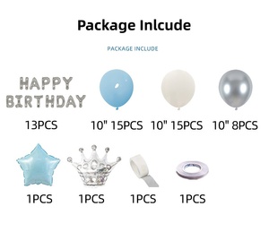 Décorations de fête d'anniversaire et ensembles de ballons en gros, décorations pour petit ami et petite amie, accessoires de toile de fond pour ballons, ambiance festive - Product Image 2