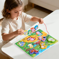 Permainan Puzzle Montessori dengan Papan Pasak, Aktivitas Pembelajaran Mengikat Tali, Mainan Edukatif untuk Anak Laki-laki dan Perempuan
