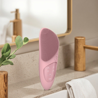 Brosse nettoyante faciale en silicone imperméable en gros, 5 modes, compresse chaude pour les yeux, outil de nettoyage en profondeur des pores pour les fournisseurs de soins de la peau