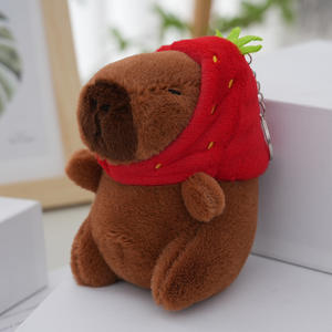 ของเล่นตุ๊กตายัดนุ่นรูปสัตว์ Capybara พวงกุญแจสุดน่ารัก - Product Image 3