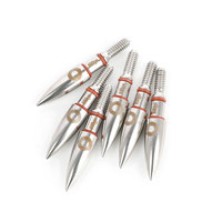 Pointes de flèches de tir à l'arc 6,2 mm ID - Pointes de flèches en alliage 100 grains, 12 pièces/sac, conception à filetage interne pour la chasse et le tir