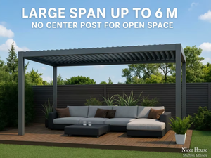 Pergola en aluminium 3x4, pergola motorisée à lames orientables avec éclairage LED pour <span class=keywords><strong>petit</strong></span> jardin ou patio - Product Image 3