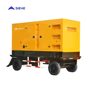 Movable 20kva 30kva 40kva 40KW 50kva Electric Start Diesel Power Generator Set for 40 kw Silent Trailer Diesel Generator