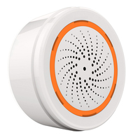 Sirène d'alarme intelligente Tuya Zigbee pour intérieur/extérieur en plastique ABS avec lumière LED clignotante 90 dB, contrôle par application et notification