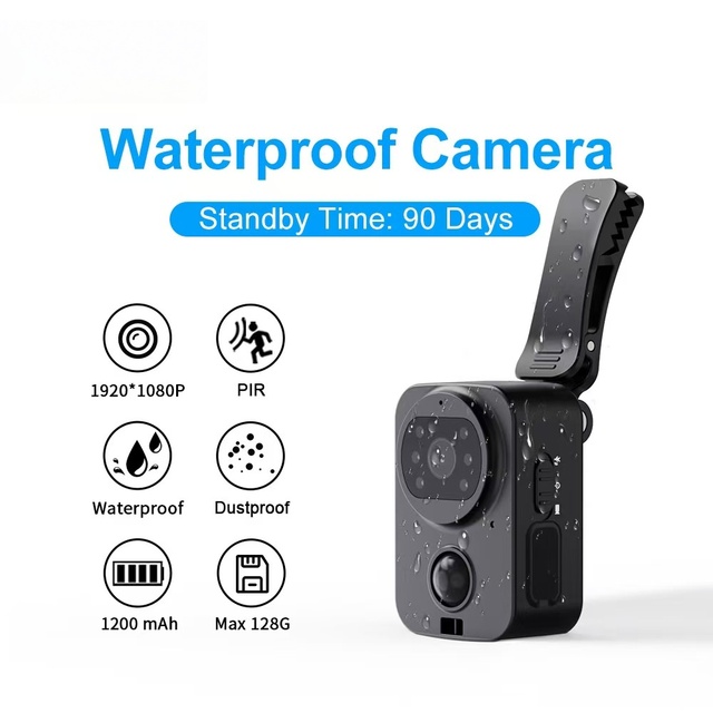 Mini Body Camera with 90 Days Standby Battery Life, TF Storage Wireless Camera
