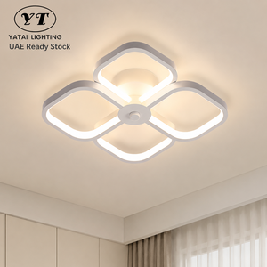 Plafonnier LED moderne en acrylique 32W, tricolore, haute CRI, à montage en surface, décoratif pour chambre, salon, couloir - Product Image 1