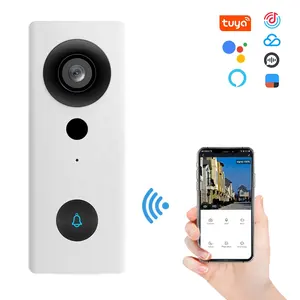 गर्म शीर्ष विक्रेता थोक कस्टम रात दृष्टि वाईफाई ऐ Doorbells Tuya स्मार्ट वायरलेस अंगूठी दरवाजे की घंटी कैमरा वीडियो घंटी