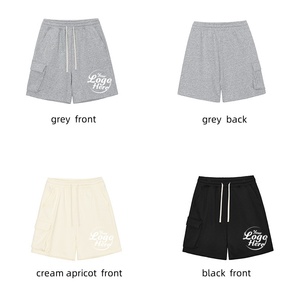 กางเกงขาสั้นผู้ชายแบบหูรูดขนาด340กรัมกางเกงขาสั้นผู้ชายแบบหลวมมีกระเป๋าใส่ทำงานสำหรับฤดูใบไม้ผลิฤดูร้อน - Product Image 6