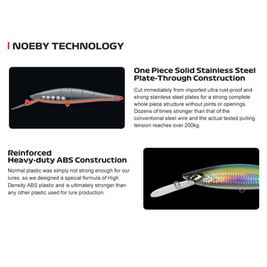 Leurre de <span class=keywords><strong>pêche</strong></span> en eau salée pour thon, type Minnow ABS 160mm/54g, pour <span class=keywords><strong>pêche</strong></span> en mer et en rive, avec <span class=keywords><strong>action</strong></span> de plongée et de lancer. - Product Image 6
