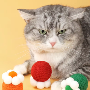 Giocattoli per gatti auto aiutano ad alleviare la noia palla di lana gatto sonaglio pietra dentizione di corda di cotone pet gattino giocattoli - Product Image 1