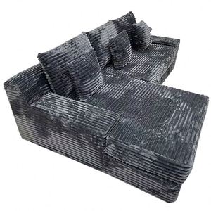 Canapé-lit sectionnel carré pliable, assise profonde, canapé lounge moderne avec coussins assortis pour salon et espace de détente intérieur - Product Image 1