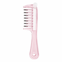 Peigne applicateur transparent à dents larges pour soins du cuir chevelu et des follicules pileux, idéal pour l'application d'huiles essentielles