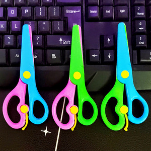 Nahe Student Safety Craft Scissors Colorful Plastic Anti-Pinch For Kids Art Diy Home Use - Product Image 3