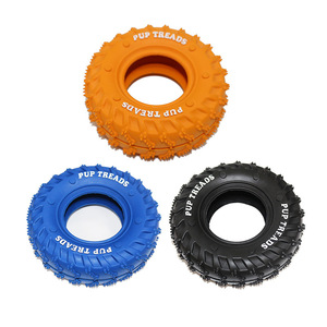 Jouets pour chiens en PU écologiques en forme de pneu, motif patte, corde portable, interactifs pour la distribution de nourriture, pour mâcheurs agressifs, sûrs – Vente en gros - Product Image 4