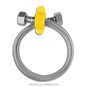 Tuyau <span class=keywords><strong>flexible</strong></span> de toilette tressé en fil d'acier inoxydable personnalisé plomberie ondulé en chrome durable pour salles de bains modernes - Product Image 2