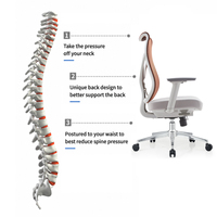 Chaise de bureau ergonomique en maille chromée avec appui-tête réglable, support lombaire, accoudoirs 3D, pivotante, pour salon et chambre, en PP