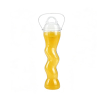 Gobelets à slush torsadés personnalisés en plastique réutilisables de 24 oz avec couvercle et paille, étanches, pour fêtes et activités de plein air
