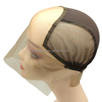Usine en gros personnalisé réglable 13x6 HD dôme filet à cheveux capuchon antidérapant Transparent perruque dentelle outils d'extension de cheveux Nylon Polyester