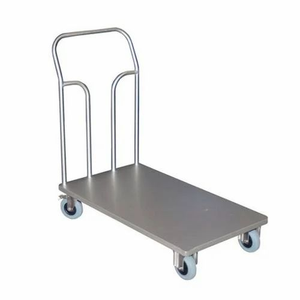 Chariot à plateau avec poignée pliable, chariot de transport pour plaques de fer, remorque à pousser - Product Image 6