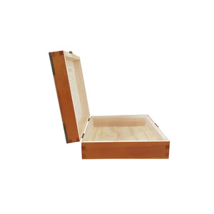 Caja de almacenamiento rectangular de madera con cerradura de 8 cm de altura para joyas, documentos y regalos, embalaje de regalo artesanal - Product Image 3