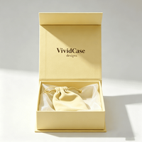 Boîte en papier magnétique rigide jaune crème avec insert personnalisé pour un emballage de marque haut de gamme écologique et des solutions de cadeaux en gros