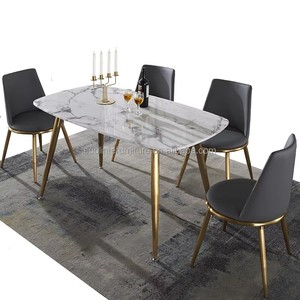 Chaise de Salle à Manger Design Table Meuble Maison Restaurant Moderne Métal Nordique Bon Marché Intérieur Blanc Salon Hôtellerie Chaises Repas - Product Image 2