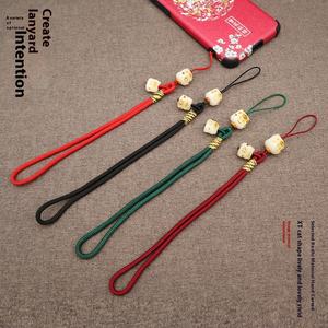 Bodhi handgemachte gewebte National Style Lucky Cat Handy Kette Handgelenk Seil Anhänger stilvolle modische Lanyard - Product Image 1
