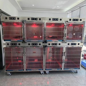 Cage médicale de chenil d'hôpital d'oxygène d'hôpital de thérapie infrarouge d'équipement d'animal familier avec le thermostat pour des soins et la thérapie d'animaux de compagnie - Product Image 3