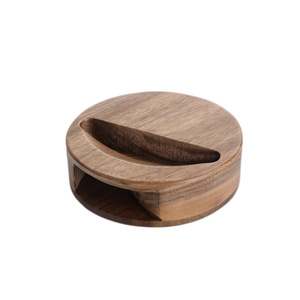 Creative phone stand, physical amplifier, dual-use, no-charging <b>external</b> <b>speaker</b> phone base, solid wood desktop amplifier. - Product Image 5
