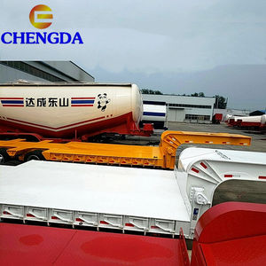 Remorque surbaissée à 3 ou 4 essieux, capacité de 60 à 80 tonnes, 100 tonnes, <span class=keywords><strong>13</strong></span> mètres, avec casiers pour conteneurs - Product Image 6